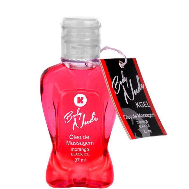 Óleo de Massagem Body Nudes Kgel Ice Morango 37ml - Ktoy - Gel